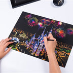 DIY Night Scene Scratch Art Kit – Creative Painting & Art Craft for Kids & Adults null
