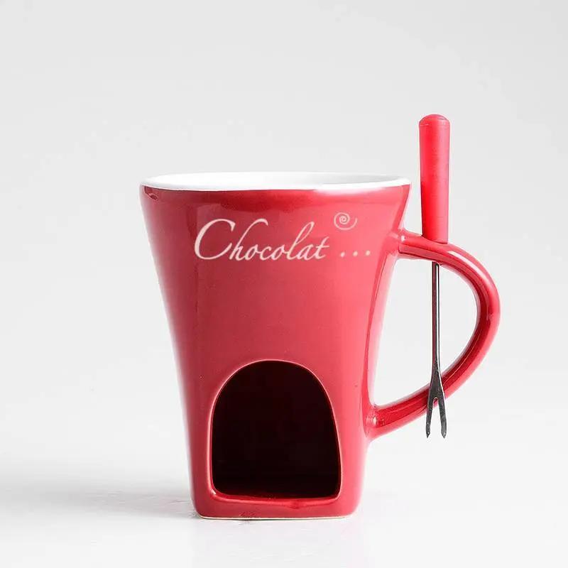 Mini Fondue Mug Set – Personal Chocolate, Cheese & Butter Warmer Kit null