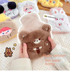 Cute Plush Bear Hot Water Bag – Refillable Soft Warmer for Pain Relief & Winter Comfort null
