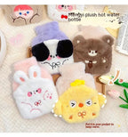Cute Plush Bear Hot Water Bag – Refillable Soft Warmer for Pain Relief & Winter Comfort null