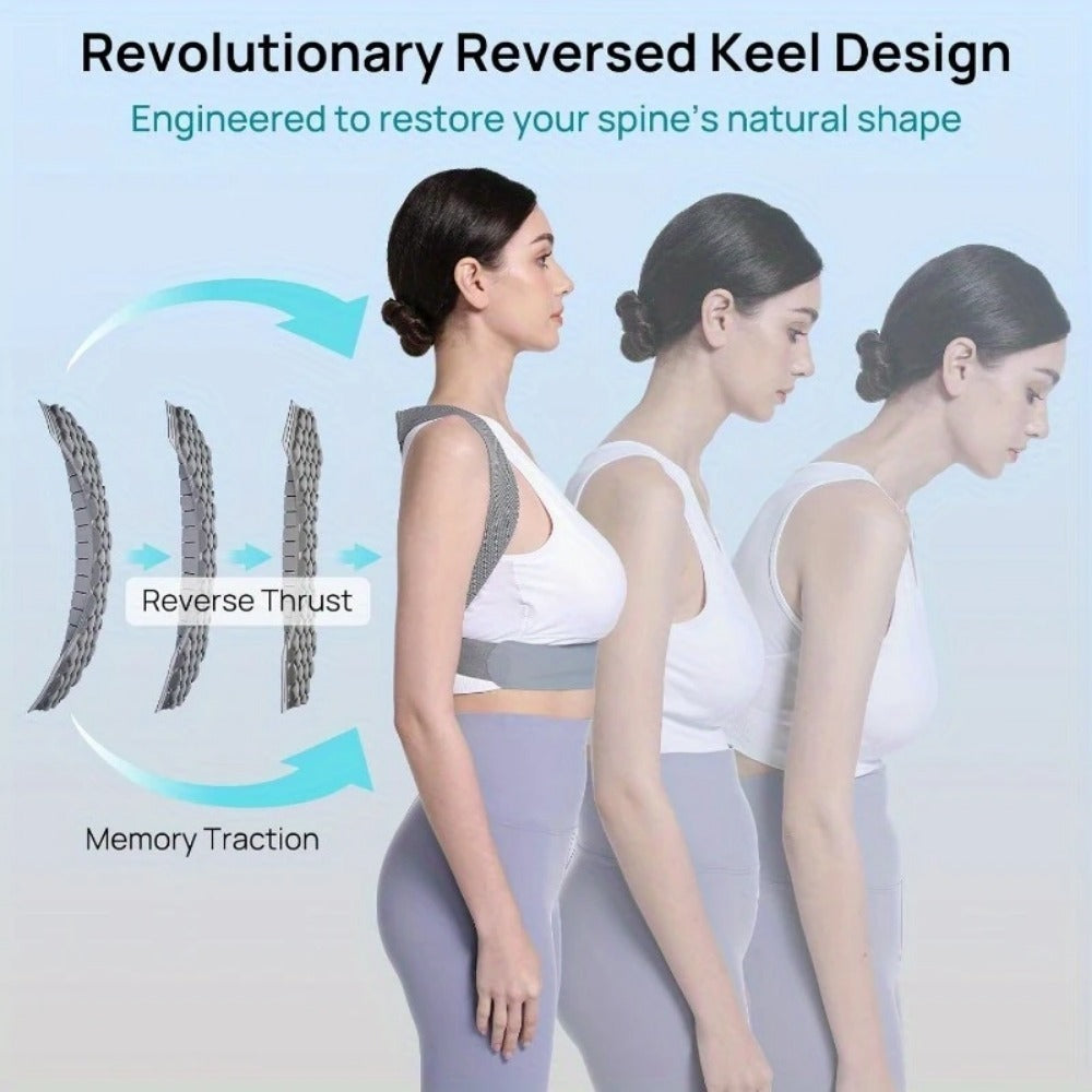 Back Support Posture Corrector For Women Men, Shoulder Supports & Immobilizers Scoliosis And Hunchback Adjustable Belt Back Brace For Lower Back Pain Posture Trainer PosturePro