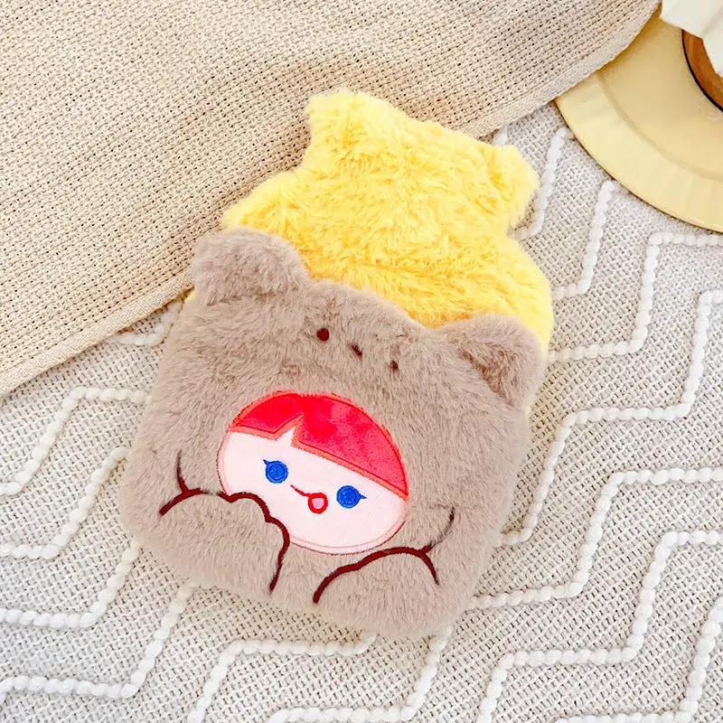 Cute Plush Bear Hot Water Bag – Refillable Soft Warmer for Pain Relief & Winter Comfort null
