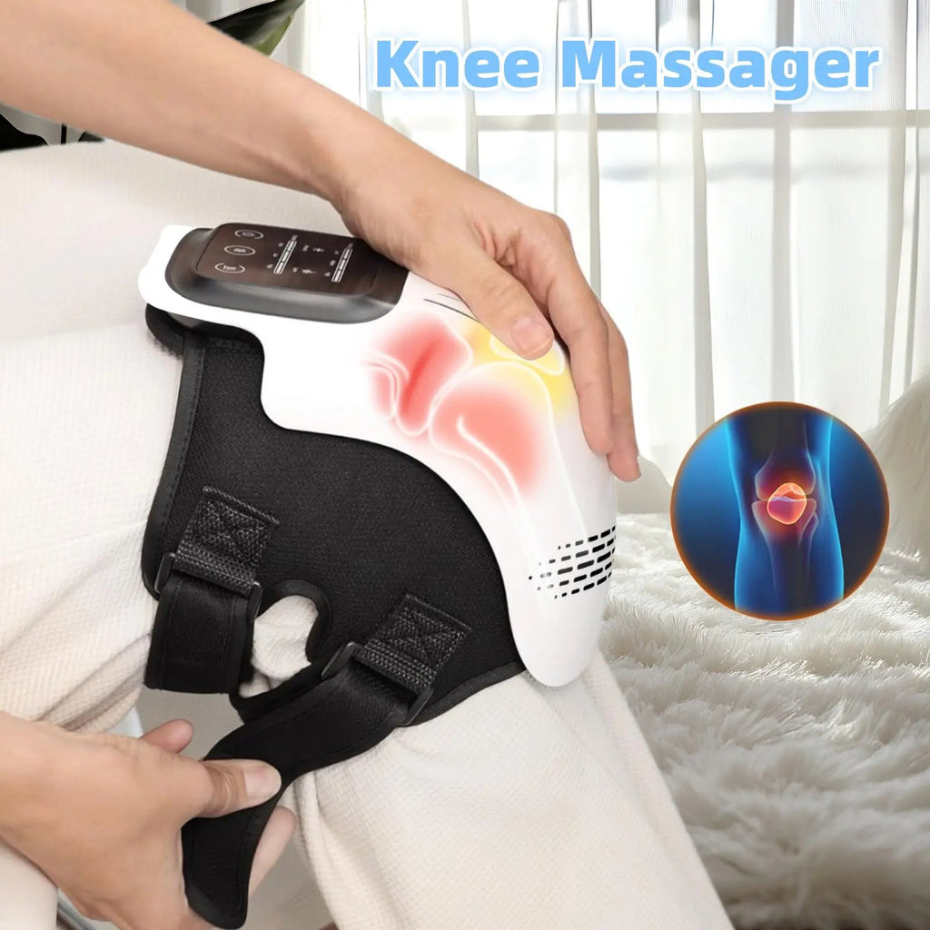 Smart Electric Heating Knee Massager – Rechargeable Infrared & Vibration Pain Relief Device null