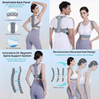Back Support Posture Corrector For Women Men, Shoulder Supports & Immobilizers Scoliosis And Hunchback Adjustable Belt Back Brace For Lower Back Pain Posture Trainer PosturePro