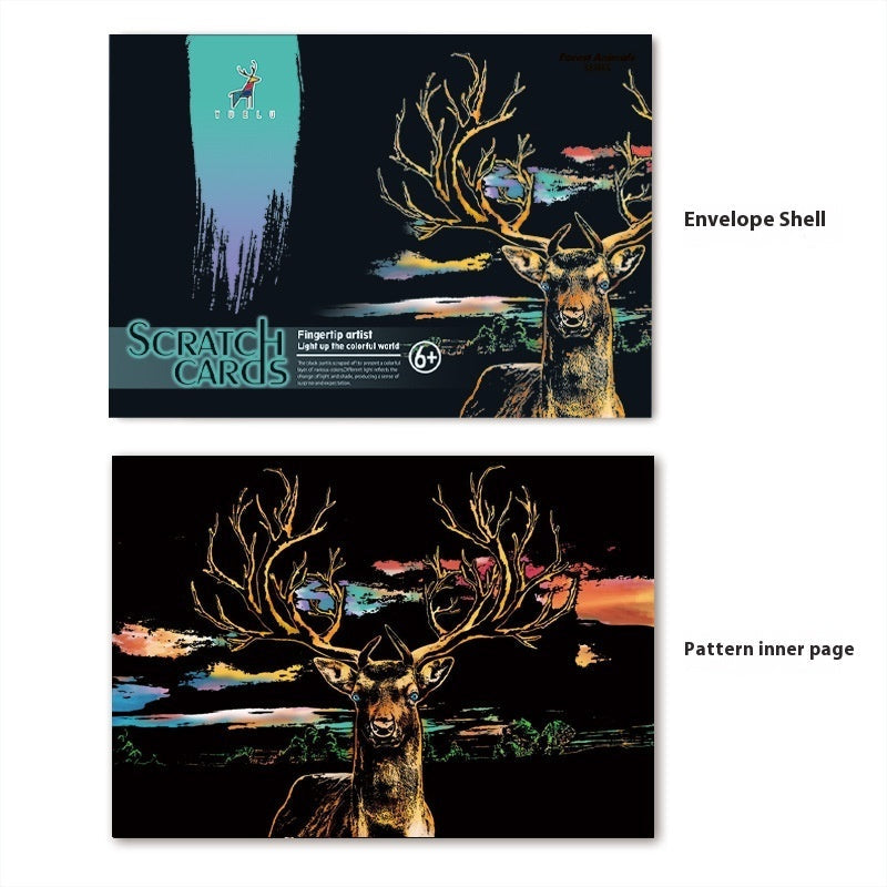 DIY Night Scene Scratch Art Kit – Creative Painting & Art Craft for Kids & Adults null