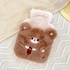 Cute Plush Bear Hot Water Bag – Refillable Soft Warmer for Pain Relief & Winter Comfort null